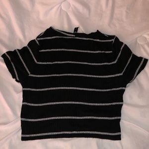 Black striped tee